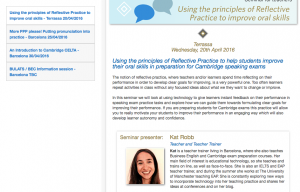 Using the principles of Reflective Practice to improve oral skills